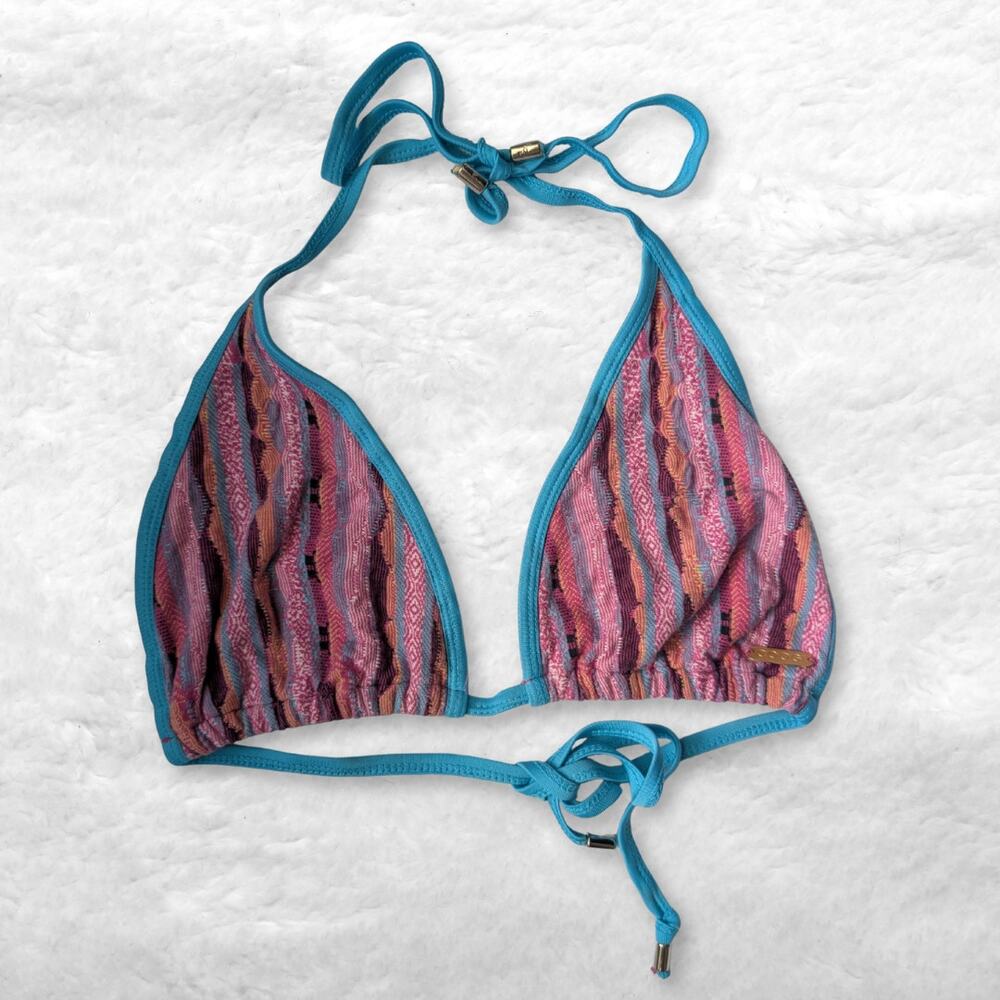 vintage coogi textured knit bikini top | y2k festival swim
